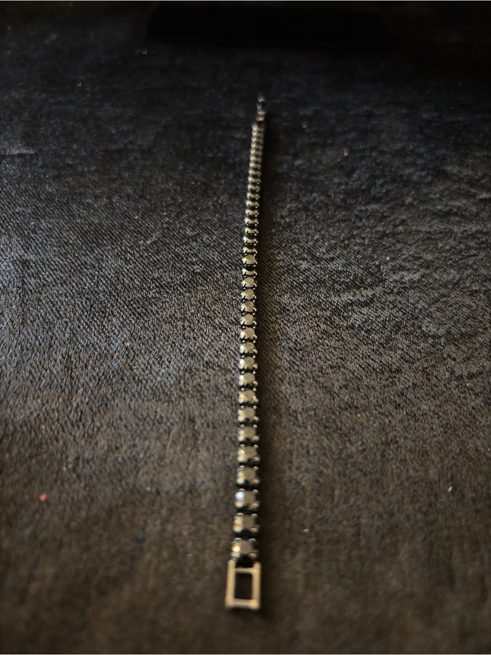 4mm Black Tone Tennis CZ Bracelet 7 1/2in. - Picture 6 of 15
